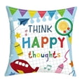 thumbnail image 2 of Aufmer Letter Printed Reading Theme Cushion Cover Literary Element Design Soft Fabric Texture For Home Living Room Sofa Bedroom Study Space Decor(45*45cm), 2 of 9