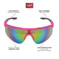 thumbnail image 2 of Gafas de Sol Retro Vaporwave con Escudo de Béisbol Rawlings en Neón Rosa, 2 of 5