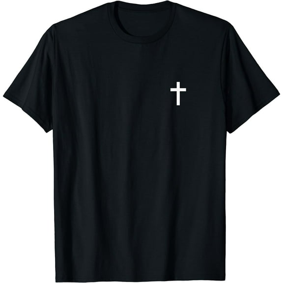 Small Cross Subtle Christian Minimalist Religious Faith T-Shirt
