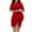 Red women dress, variant on Tuphregyow Women's Solid Split Dress - Short Sleeves, Versatile Fashion with Waist Retraction, Suit Collar, Wrapped Hip, and Split Belt for a Stylish Look Sky Blue XXXL