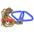thumbnail image 2 of Par de columpios de plástico ajustables para niños, para gimnasio, fitness, deportes, aros colgantes con cuerda azul, 2 of 9