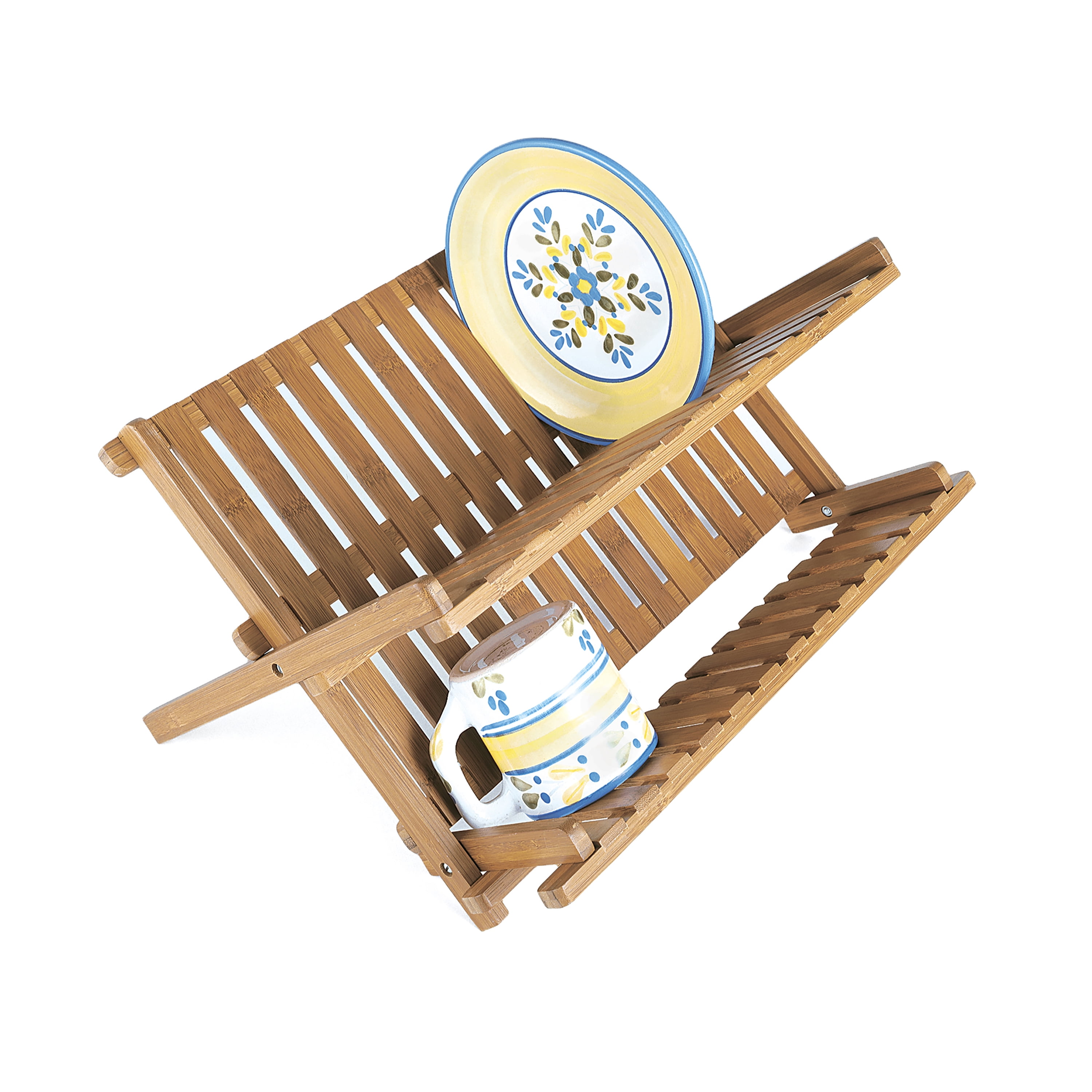 Bamboo Folding Dish Rack