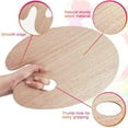 thumbnail image 2 of Paleta de madera para pintar, paquete de 2, paleta para pintar al óleo, paleta ovalada de madera para pintar con orificio para el pulgar para pintura acrílica, acuarela, al óleo, manualidades y manua, 2 of 5