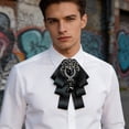 thumbnail image 2 of TTJ Vintage Multi-Layer Convertible Bow Accessory 2-in-1 Crystal Bowknot Collar Accent For Men Women Elegant Retro Formal Brooch For Wedding Party Evening Wear Statement Piece, 2 of 6