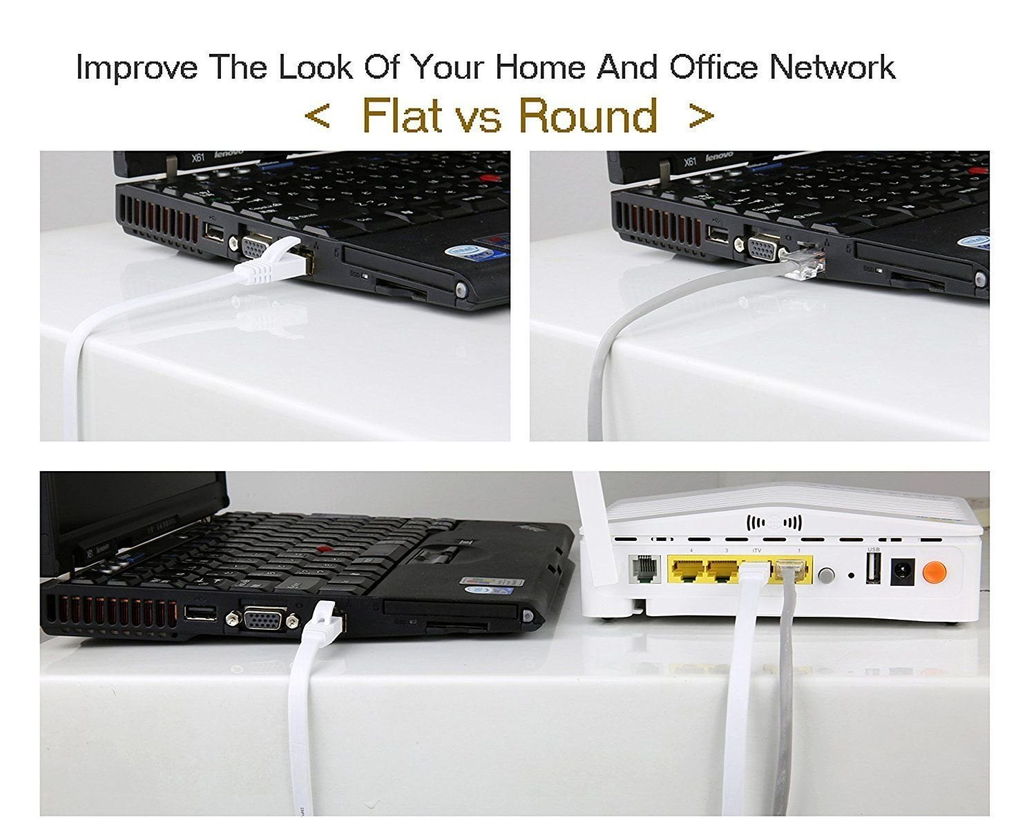 Câble LAN CAT.7 U/FTP slim blanc 10 m - HORNBACH