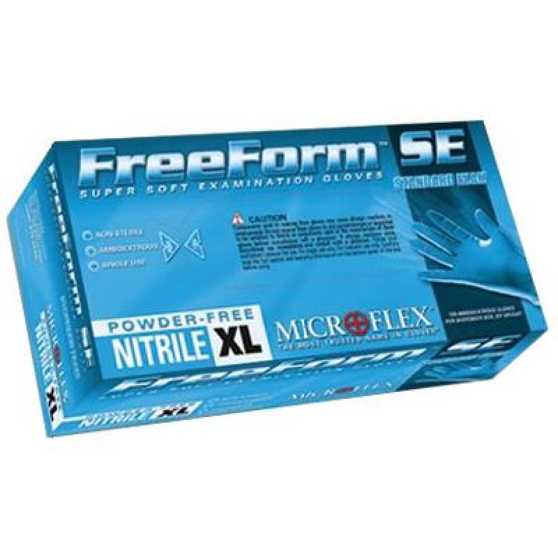 Large MFX-NO123L Nitron One Lightly-Powdered Nitrile Examination Gloves Blue