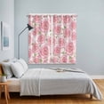 thumbnail image 5 of Curtains 63 Inch Length 2 Panels, Pink Roses Grommets Window Treatment Curtain, Retro Flower Floral Botanicall Plant Leaf Thermal Curtains Drapes for Living Room/Bathroom, 5 of 9