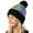 Black/Multicolor, variant on Toddler Faux Fur Hat Kids Winter Beanie with Pom Pom, Fleece - Black/Orange