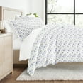 thumbnail image 5 of 8PC Bedding Bundle - Patterned Duvet Cover Set White Comforter and Solid Sheet Set in Blossoms, 5 of 11