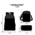thumbnail image 2 of KINZON 3pcs/set Cartoon Anime Pokémon Children Backpack Lunch Bag Pencil Case Student School Bag 26, 2 of 4