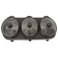 FRIGIDAIRE Triple Slow Cooker & Buffet Server, StainlessSteel 3x2.5 Qt