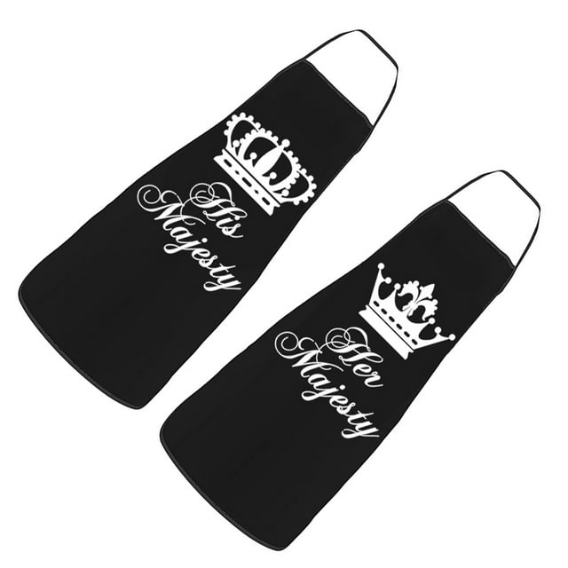 Youkk 2piece Cooking Aprons For Couples Gift Idea And Easy To Clean Protective Cool Gifts For Couples Black F