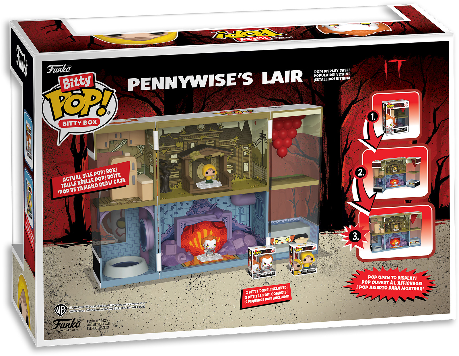 Funko Bitty POP! Box: IT- Funhouse with Pennywise and George Collectible Vinyl Mini-Figure