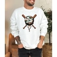 thumbnail image 2 of Camo Baseball Unisex Sweatshirt Camouflage Sports Pride Pullover for Adults, Teens & Kids White Sweatshirt Adult X-Large, 2 of 7
