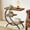 Rustic Brown & Black, variant on Tribesigns 3-Tier Industrial Style C-Shaped End Table, Compact Side Table with Storage Shelves for Small Space, Living Room, Rustic Brown & Black