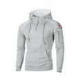thumbnail image 1 of Fashnice Chandails en Molleton pour Hommes Sweat à Capuche à Cordon Manches Longues Coupe Régulière Sport Gris Clair m, 1 of 3