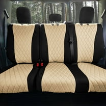 TLH Beige Rear Neosupreme Custom Fit Seat Covers for 2021 - 2023 Ford F150 XLT | Lariat | Raptor with Water Resistant Neoprene Insert