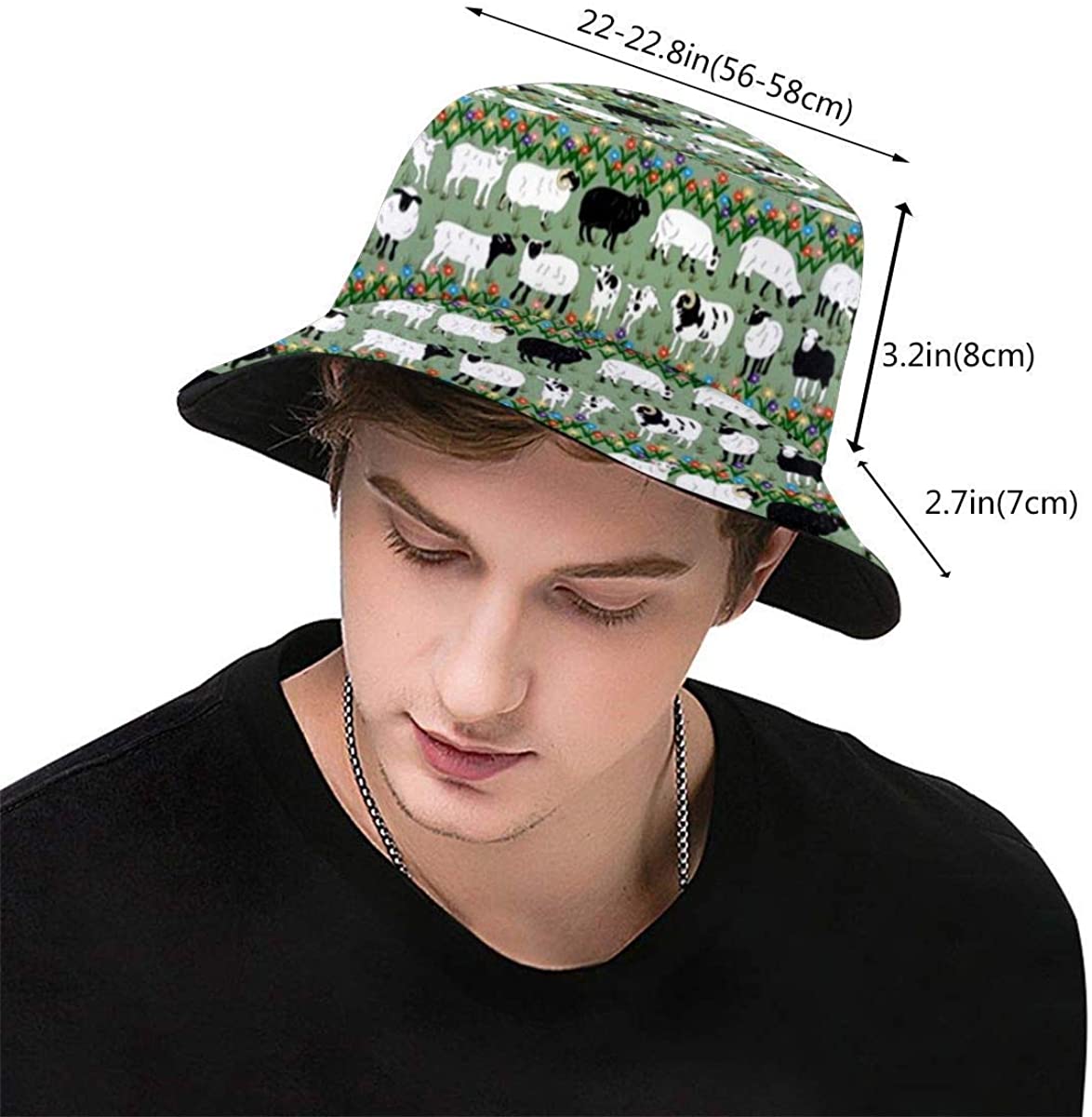 Bucket Hat Packable Reversible Sheep 