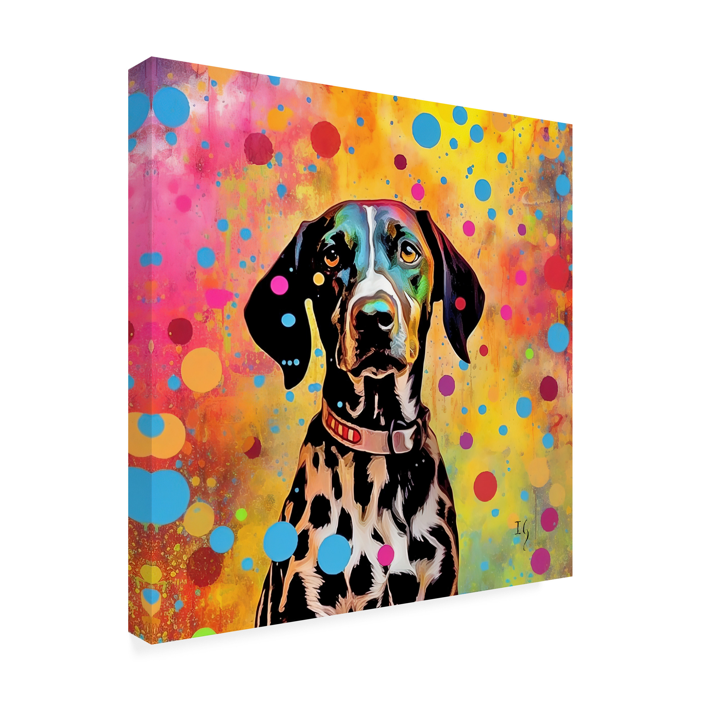 Canvas Wall Art - Ivan Guaderrama 'Spotted Charm' Wall Art for Living Room, Bedroom, or Office DÃ©cor by Trademark Fine Art - 14 x 14 Inches