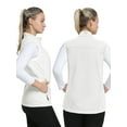 thumbnail image 3 of 33,000ft Women's Running Vest Fleece Lined Zip Up Windproof Lightweight Softshell Vests Outerwear for Golf Hiking Sports Off-White Large, 3 of 8
