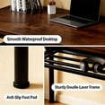 thumbnail image 3 of HDOFM 31.5 Inch Folding Computer Desk - Portable Activity Table Conference Table Home Office Desk, Attached storage rack,No Assembly,Teak, 3 of 7