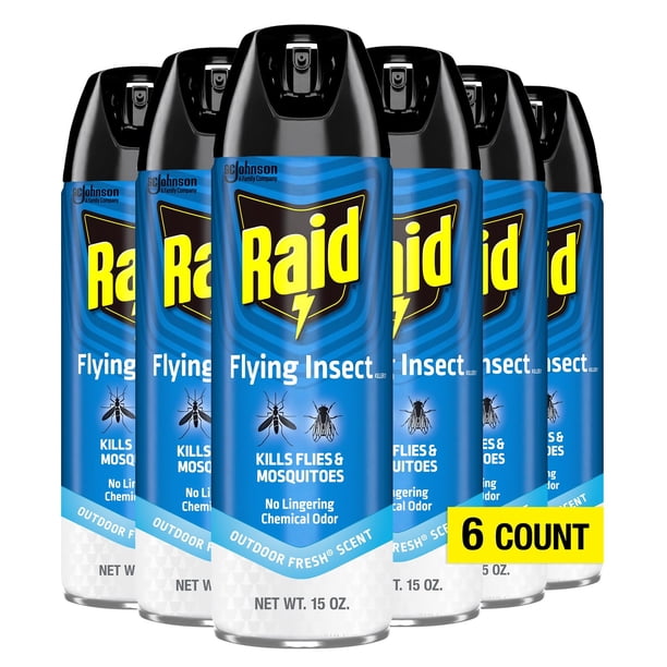 Insecticida Raid para Moscas y Mosquitos Voladores 425 ml Paquete de 6