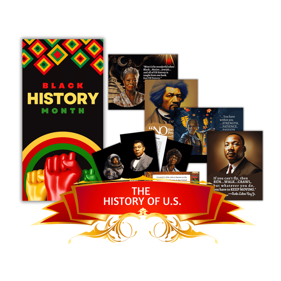 65-PCS African American (Black) History Month Trivia, Flashcards, Posters & Banner Educational BDL | Subjects: Arts & Culture, Sports, STEM, Activism & more