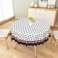 thumbnail image 4 of MIZHONA White Round Tablecloth,Minimalist Table Cloth for Round Table,Kitchen Party Outdoor Decor，72", 4 of 5