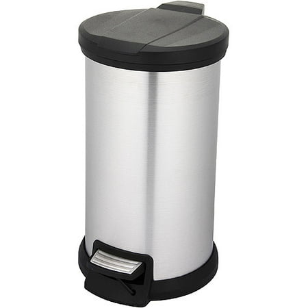 mainstays trash stainless round steel gallon