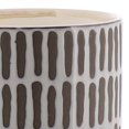 thumbnail image 4 of Benjara BM237112 Striped Ceramic Vase with Cylindrical Base, Gray & White, 4 of 5