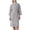 Grey, variant on Women's 3/4 Sleeve Bathrobe Absorbent Spa Robes Billowy Fall Belt Classic Loops Patch Pocket Bath Robe Navy XX-Large-3X-Large