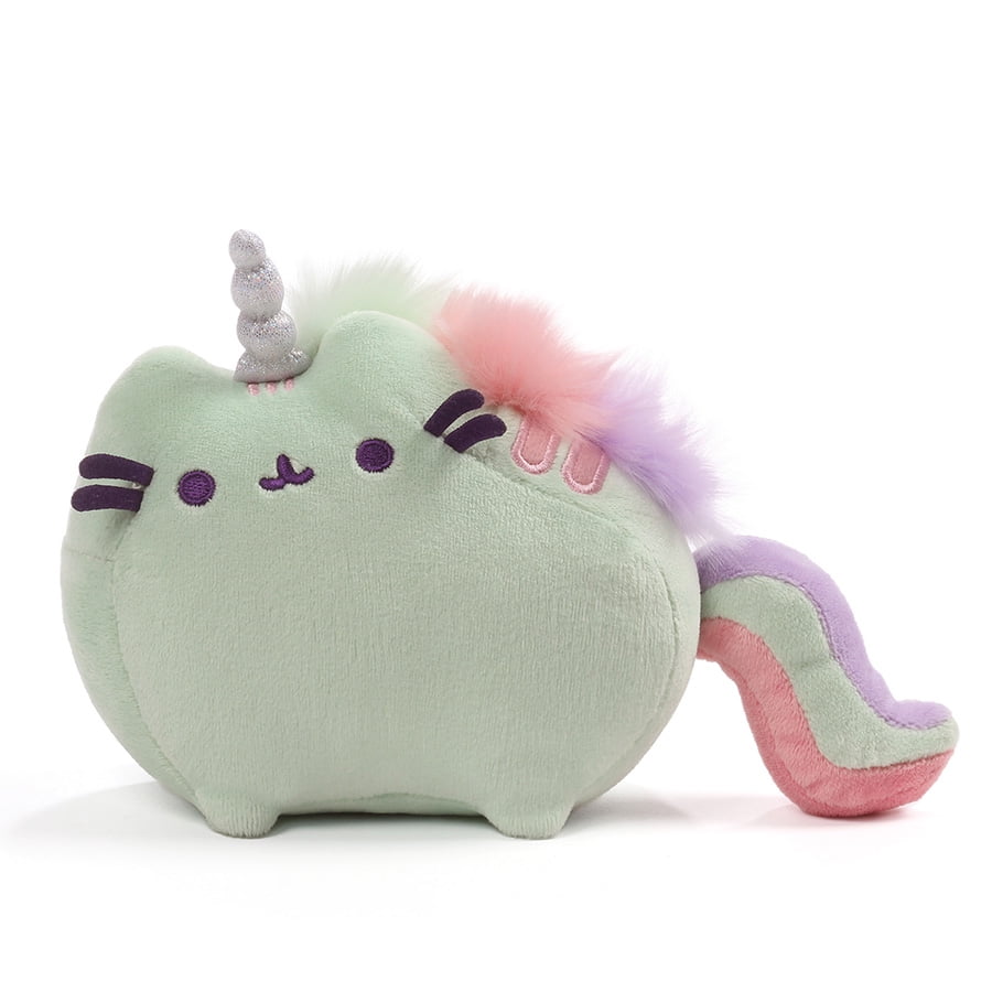 GUND Pusheen Sound Pusheenicorn 4060843 Purple Cat Unicorn Plush Rainbow 9" Long for sale online 
