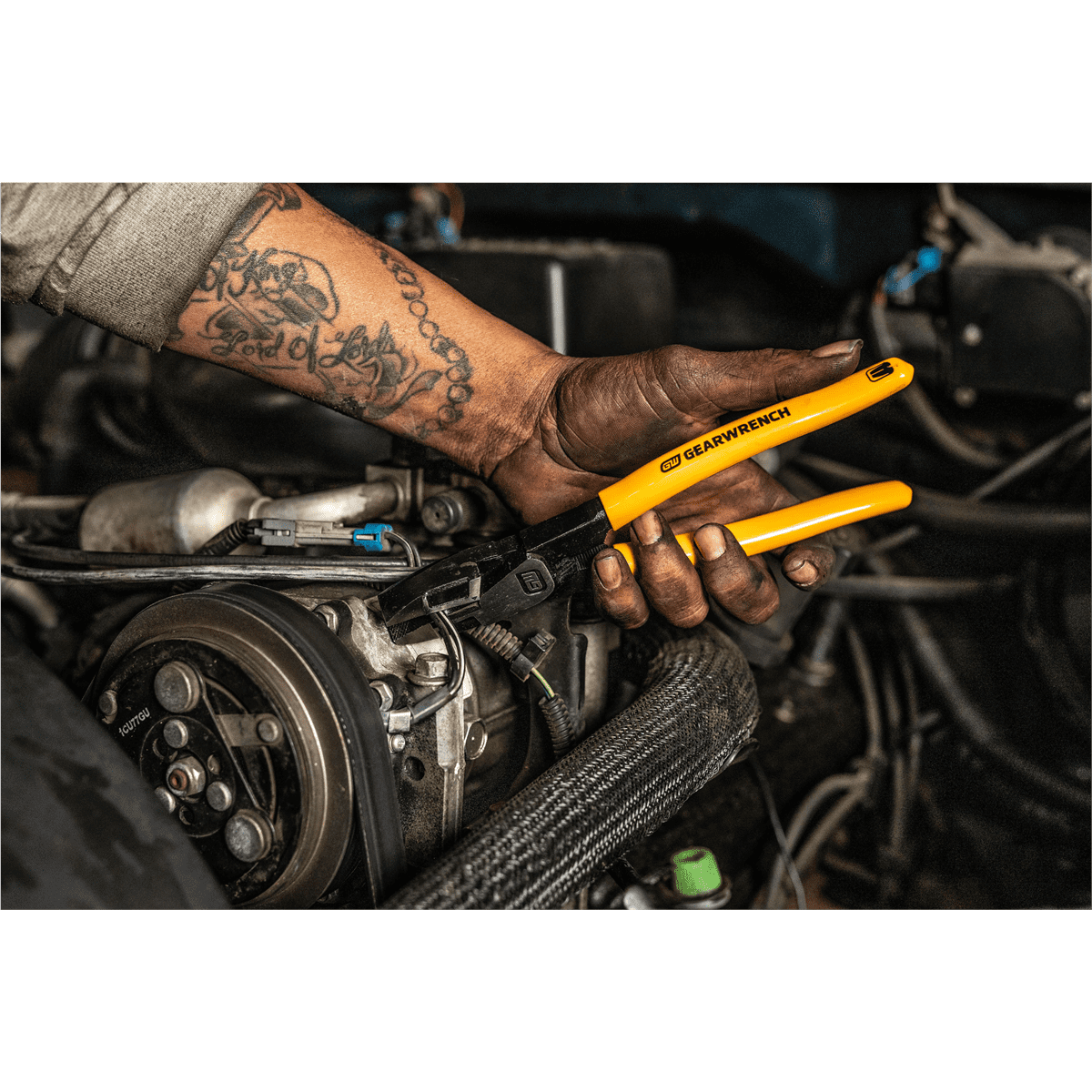 Gearwrench Pitbull Mixed Plier Set Dipped Handle 6Pc