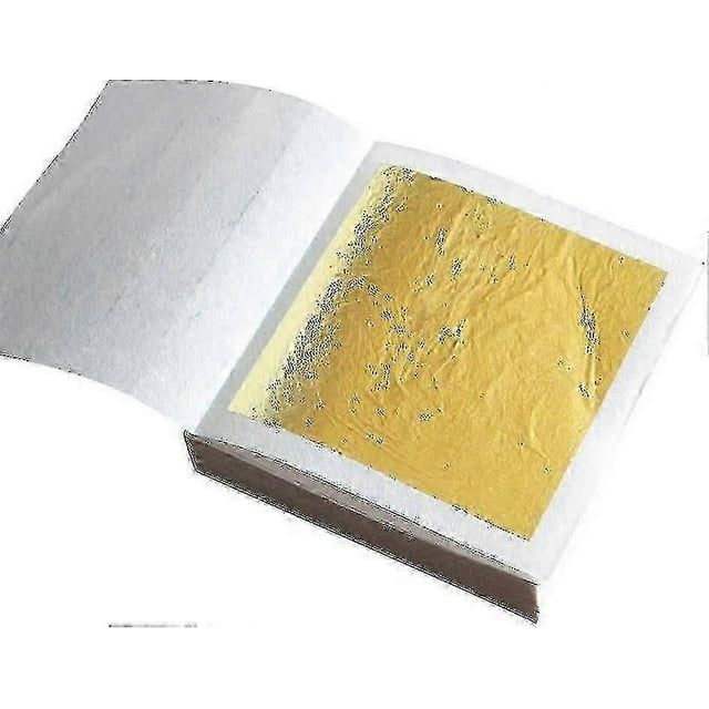 Edible 24k Gold Foil Leaf Sheets, 30 Sheets Real Gold Leaf Leafing Sheets Foil Paper For Cake Chocolates Decorating Bakery Pastry Cooking Beauty Routi