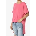 thumbnail image 3 of Women's Casual Round Neck Cuffed Short Sleeve Loose Tee Basic Top T-Shirt, 3 of 7