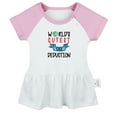 thumbnail image 1 of World's Cutest Tax Deduction Funny Dresses For Baby, Newborn Babies Skirts, Infant Princess Dress, 0-24M Kids Graphic Clothes (Pink Raglan Dresses, 6-12 Months), 1 of 4