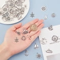 thumbnail image 3 of 1Box Tibetan Style Alloy Pendants Mixed Shapes Antique Silver 60pcs/box, 3 of 7