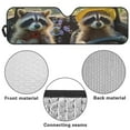 thumbnail image 6 of KUIFORTI Raccoon Windshield Sun Shade for Jeep Wrangler TJ JK JKU JL JLU ,Aluminum Foil Film Car Window Shades for Front Window,Effectively Blocking Heat and UV Rays, 6 of 6