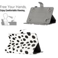 thumbnail image 5 of Case for 7 Inch Android Tablet/Galaxy Tab A 7-Inch SM-T280 /Galaxy Tab 4 7" T230 /Onn 7 Inch, PU Leather Folio Kickstand Cover, Wave Point Pattern with Pen Slot & Card Slots, White + Black, 5 of 9