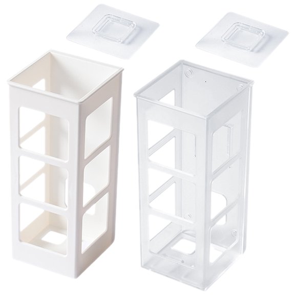 2 Pcs Curling Iron Storage Box Organizer Curlers Child White