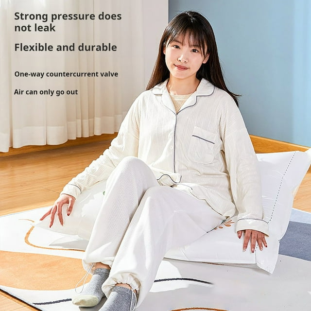 YAOMOBB Sac sous Vide 1 Ensemble Compression sous Vide Différentes Tailles Réutilisable Économiseur d'Espace Fermeture Éclair Scellage sous Vide Maison Déménagement Vêtements Couettes