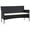 Black, variant on vidaXL 3 Seater Sofa Patio Outdoor Porch Wicker Couch with Cushions PE Rattan
