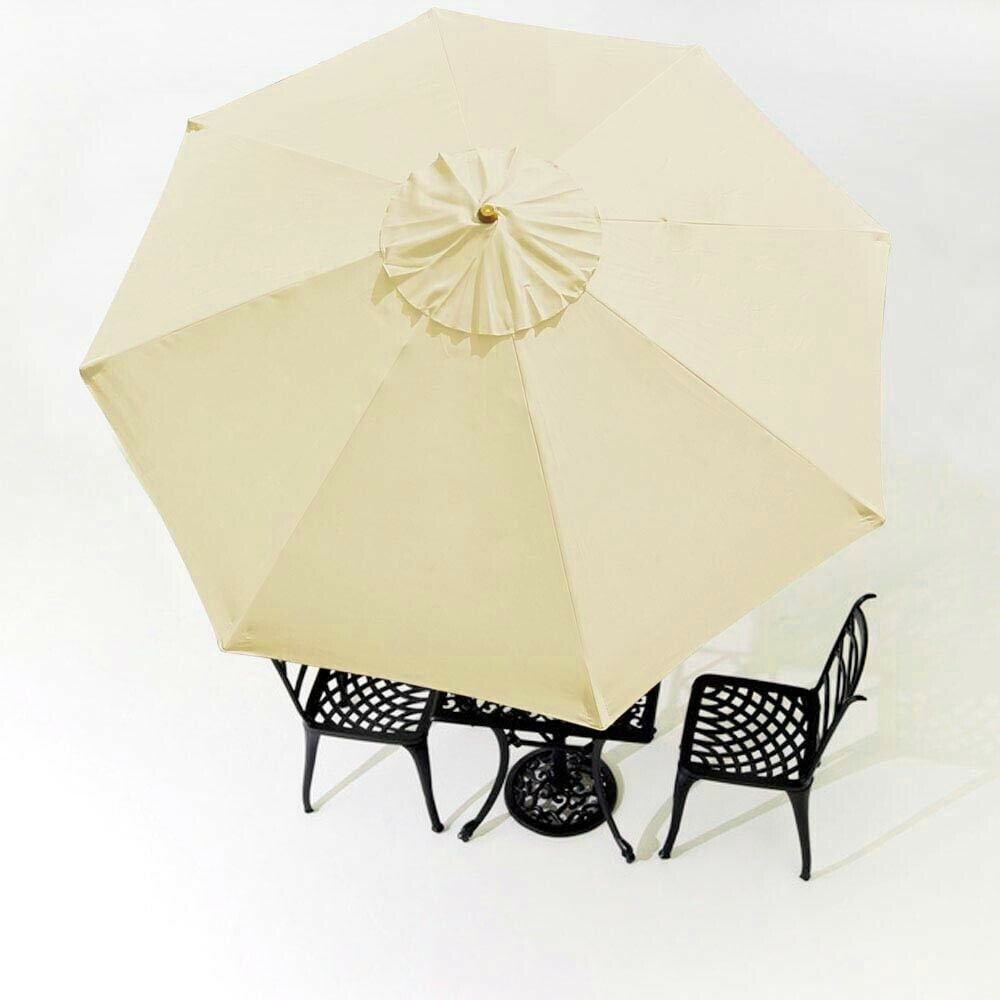 Sunnyglade 9' Outdoor Wooden Patio Umbrella Table with 8 Sturdy Ribs