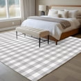 thumbnail image 6 of Buffalo Plaid Area Rug 5x8 Washable Rug Non Slip Farmhouse Grey Checkered Vintage Rustic Large Area Rug Soft Stainresistant Indoor Floor Carpet for Living Room Bedroom Home Office Dining Room Nursery, 6 of 9