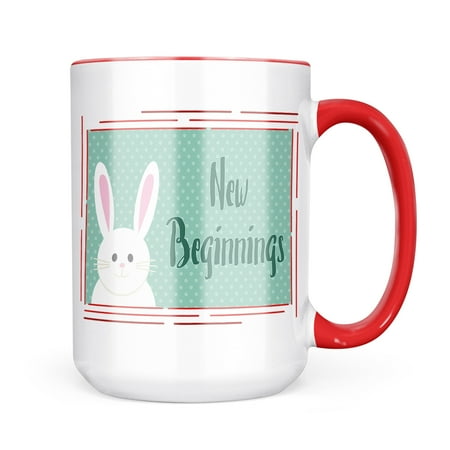 

Neonblond New Beginnings Cute Easter Bunny with Polka-dots Mug gift for Coffee Tea lovers