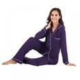 thumbnail image 4 of Pantalon à Manches Longues pour Femmes Pyjama Violet 2XL, 4 of 7