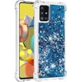 thumbnail image 3 of Compatible with Samsung Galaxy A51 5G Case Glitter Luxury Cute Love Liquid Quicksand Clear TPU Girls Women Stylish Bumper Shockproof Protective Case for Samsung Galaxy A51 5G Blue YB, 3 of 6