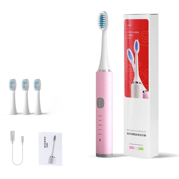 Cepillo de dientes eléctrico de cerdas suaves, cepillo de dientes eléctrico Cepillo de dientes automático suave ultrasónico Cepillo de dientes eléctrico blanqueador Diseño aerodinámico