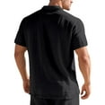 thumbnail image 4 of LADIGASU Men Casual Turndown Solid Pullover Fitness Sports Short Sleeves T Shirt Blouse, 4 of 9