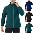 thumbnail image 1 of Sentmoon Winter Coats Solid Color Long Sleeve Hooded Neck Windbreaker Jackets for Men Oversized Keep Warm Zipper Mens Clothes with Pockets Fall Delightful for Commuting and Bike Riding, 1 of 8